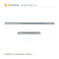 Rollladenwelle Stahlwelle Wellenset SW60 150cm