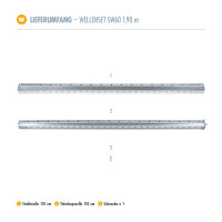 Rollladenwelle Stahlwelle Wellenset SW60 190cm