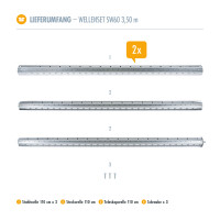 Rollladenwelle Stahlwelle Wellenset SW60 350cm