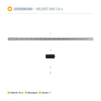 Rollladenwelle Stahlwelle Wellenset SW40 110 cm