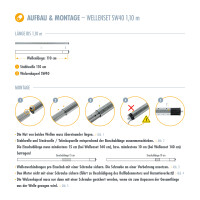 Rollladenwelle Stahlwelle Wellenset SW40 110 cm